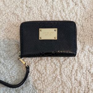 Michael Kors Black Snakeskin Card Holder